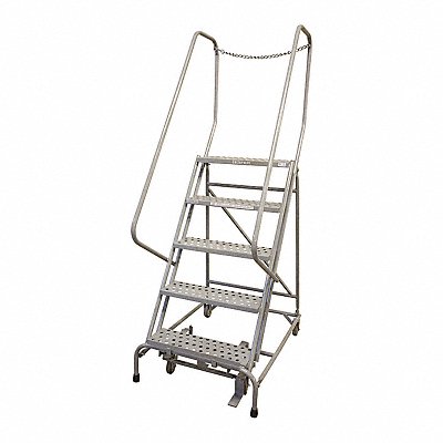 COTTERMAN 1005R1820A3E10B4D3C1P6 Rolling Ladder Steel 80In. H. Grey