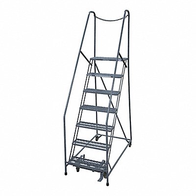 COTTERMAN 1007R2630A6E20B4D3C1P6 Rolling Ladder Steel 100In. H. Grey