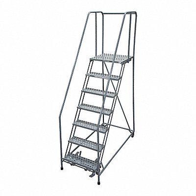 COTTERMAN 1007R3232A3E30B4C1P6 Rolling Ladder Steel 100In. H. Grey