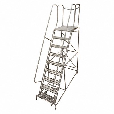 COTTERMAN 1009R2632A6E30B4D3C1P6 Rolling Ladder Steel 120In. H. Grey