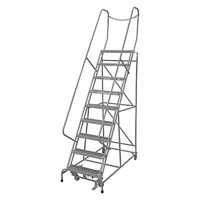 COTTERMAN 1009R2632A3E10B4D3C1P6 Rolling Ladder Steel 120In. H. Grey