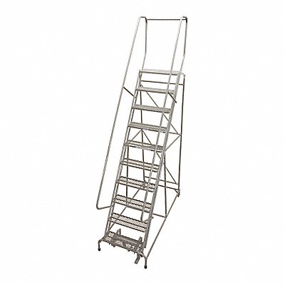 COTTERMAN 1010R2632A6E10B4AC1P6 Rolling Ladder Steel 130In. H. Grey