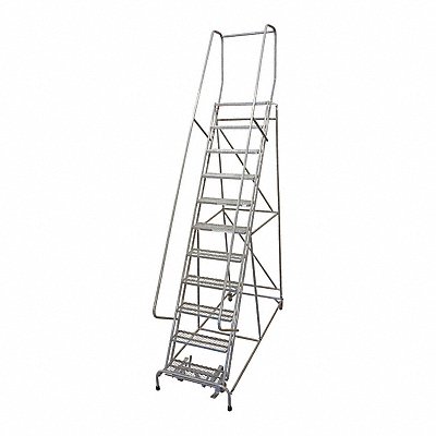 COTTERMAN 1011R3232A1E10B4C1P6 Rolling Ladder Steel 140In. H. Grey