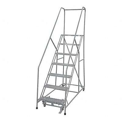 COTTERMAN 1207R1824A1E12B4C1P6 Rolling Ladder Steel 100In. H. Grey