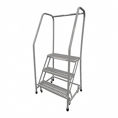 COTTERMAN 1503R1820A3E10B3C1P6 Rolling Ladder Steel 60In. H. Grey