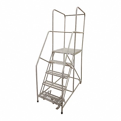 COTTERMAN 1505R3232A1E30B4W4C1P6 Rolling Ladder Steel 80In. H. Grey