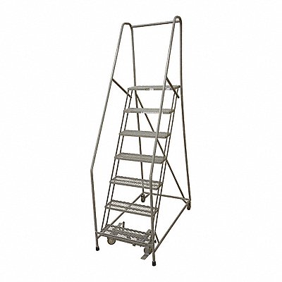 COTTERMAN 1507R1824A1E10B4W4C1P6 Rolling Ladder Steel 100In. H. Grey