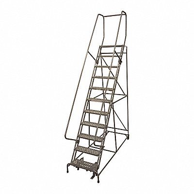 COTTERMAN 1511R2632A2E10B4W5C1P6 Rolling Ladder Steel 140In. H. Grey