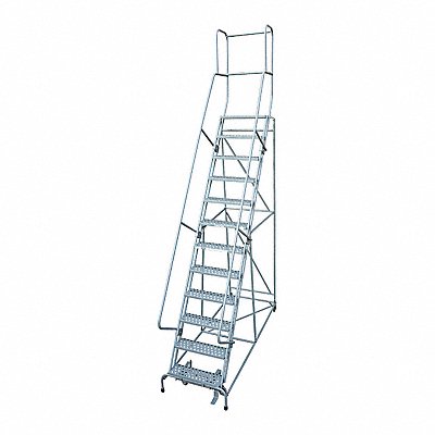 COTTERMAN 1512R3232A1E10B4W4C1P3 Rolling Ladder Steel 162In. H. Grey