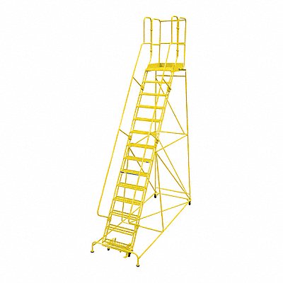 COTTERMAN 1514R2642A3E20B4W4C2P3 Rolling Ladder Steel 182In. H. Yellow