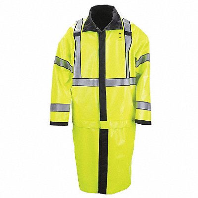 5.11 48125ABR019L Long Rev Hi-Vis Rain Coat Black L