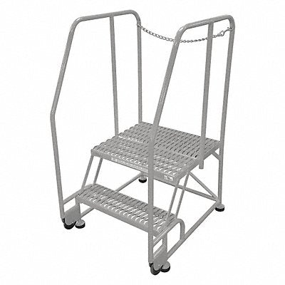 COTTERMAN 2TR18A6E20B8D3C1P6 Tilt and Roll Ladder Steel 50In. H. Grey