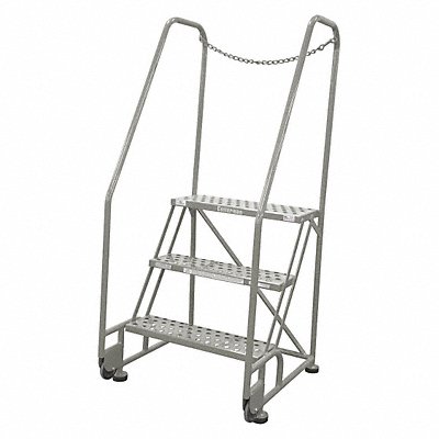 COTTERMAN 3TR26A1E10B8D3C1P6 Tilt and Roll Ladder Steel 60In. H. Grey