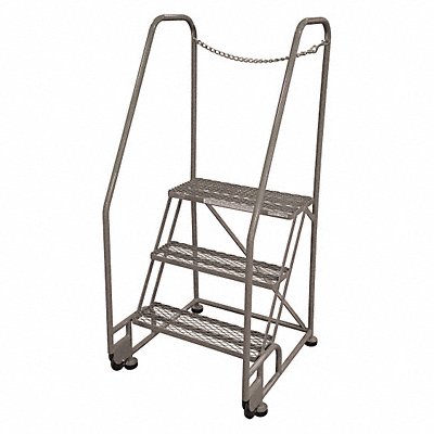 COTTERMAN 3TR18A1E10B8D3C1P6 Tilt and Roll Ladder Steel 60In. H. Grey