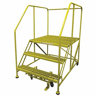 COTTERMAN 3WP3636RA3B4B8AC2P6 Work Platform 3 Step Steel 60In. H.