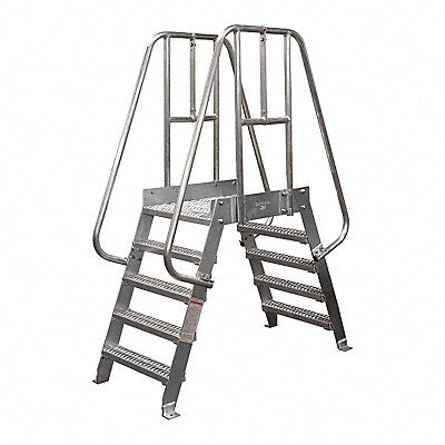 COTTERMAN 4SPA24A7C50P3 Crossover Ladder 4 Step Aluminum 74In. H