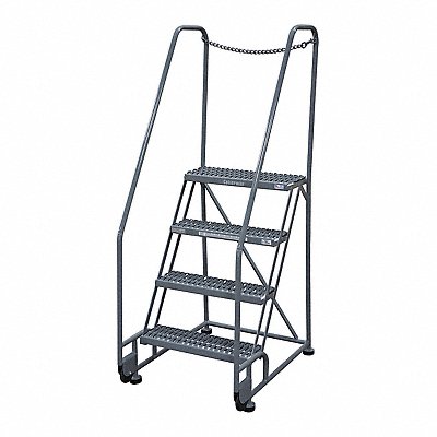 COTTERMAN 4TR18A1E10B8D3C1P6 Tilt and Roll Ladder Steel 70In. H. Grey