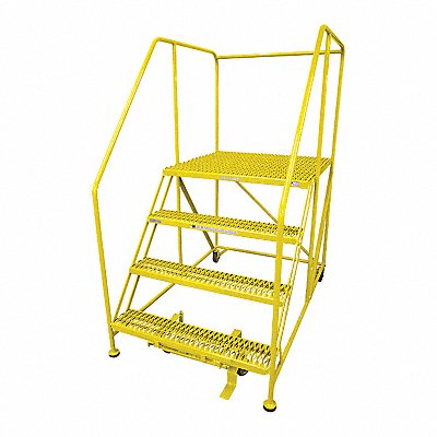 COTTERMAN 4WP2436RA3B4B8AC2P6 Work Platform 4 Step Steel 70In. H.