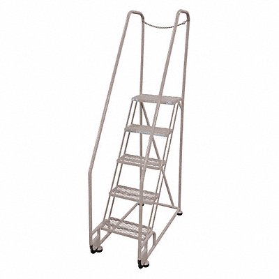 COTTERMAN 5TR18A1E10B8D3C1P6 Tilt and Roll Ladder Steel 80In. H. Grey