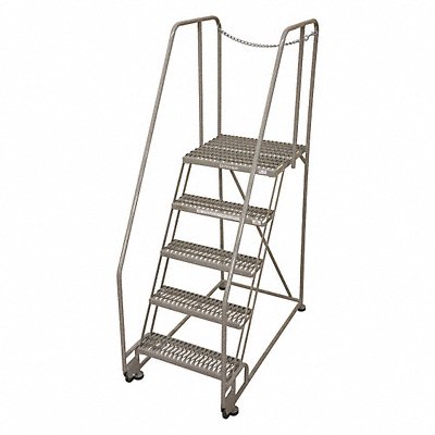 COTTERMAN 5TR26A3E20B8D3C1P6 Tilt and Roll Ladder Steel 80In. H. Grey