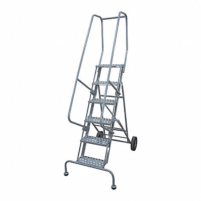 COTTERMAN 6508R1830A1E20B11C1P6 Rolling Ladder Steel 110In. H. Grey