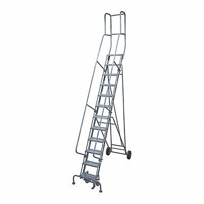 COTTERMAN 6516R1840A3E20B4BC1P3 Rolling Ladder Steel 202In. H. Grey