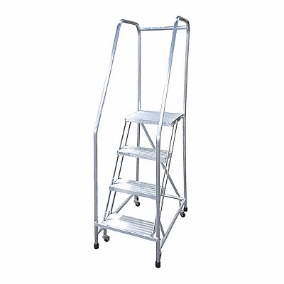 COTTERMAN A4R2630A4B3C50P6 Rolling Ladder Steel 70In. H. Grey