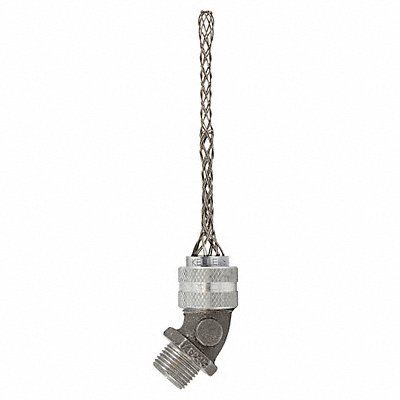 HUBBELL WIRING DEVICE-KELLEMS 74011049 Connector Alum L - Strain Relief 4.38in