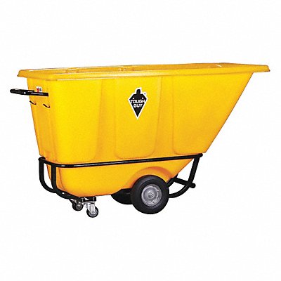 TOUGH GUY 21VK43 Tilt Truck Std 1/2 cu yd 850 lb Yellow
