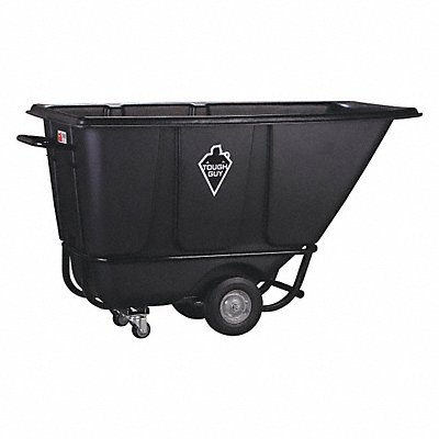 TOUGH GUY 21VK47 Tilt Truck Std 1/2 cu yd 850 lb Black