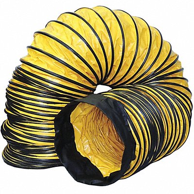 AMERIC AMDS0825 Ventilation Duct 8 in x 25 ft Blk/Yellow