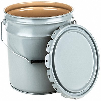 GRAINGER OH526C24EPSG Pail Steel Grey Open Head