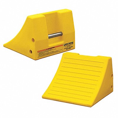 CHECKERS MC3009 Wheel Chock 11 In H Urethane Yellow