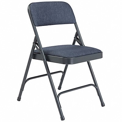 NATIONAL PUBLIC SEATING 2204 Folding Chair Blue 18-3/4 in PK4