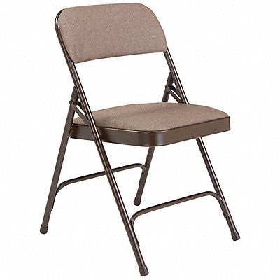 NATIONAL PUBLIC SEATING 2207 Folding Chair Fabric 29-1/2inH Brown PK4