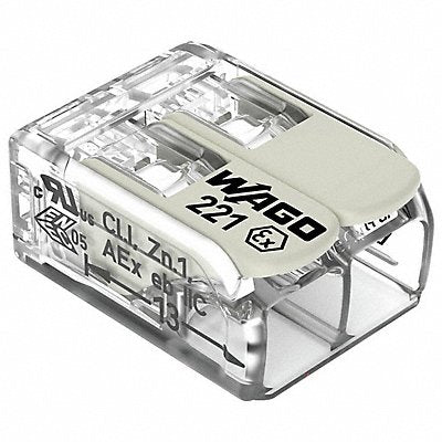WAGO 221682 Push In Connector Grey 0.83 440V