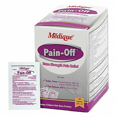 GRAINGER 22833 Multi-Drug Pain/Fever Reduce PK100