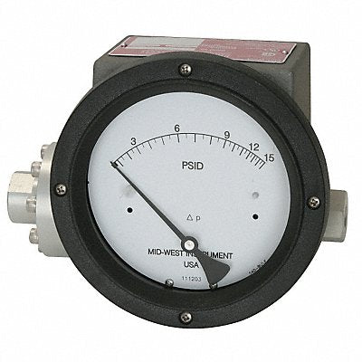 MIDWEST INSTRUMENT 240SC02OJAA100P Pressure Gauge 0 to 100 psi