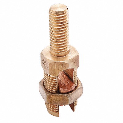 BURNDY K2C26 Bolt Connector Bronze Overall L 2.62in