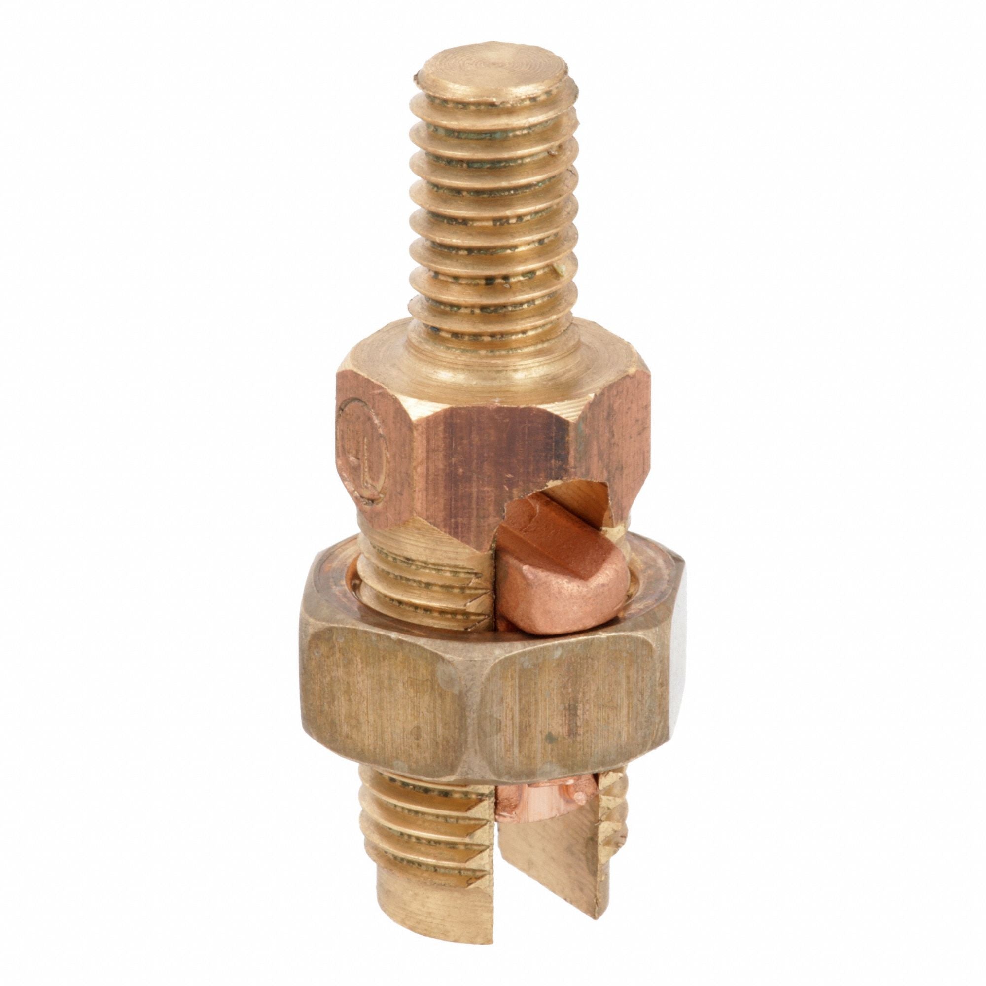 BURNDY K2C20 Bolt Connector Bronze Overall L 1.42in