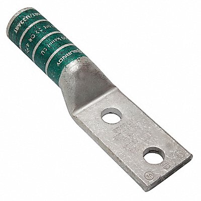 BURNDY YA362N Two Hole Lug Compression Connector Long Green 22/472