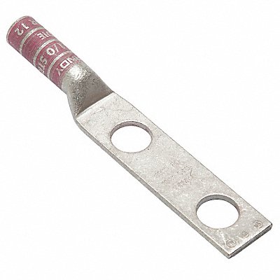 BURNDY YA252N Two Hole Lug Compression Connector Long Pink 12/348