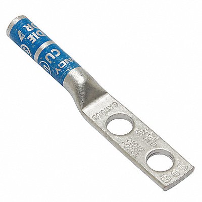 BURNDY YA6C2TC14 Two Hole Lug Compression Connector Long Blue 374/7