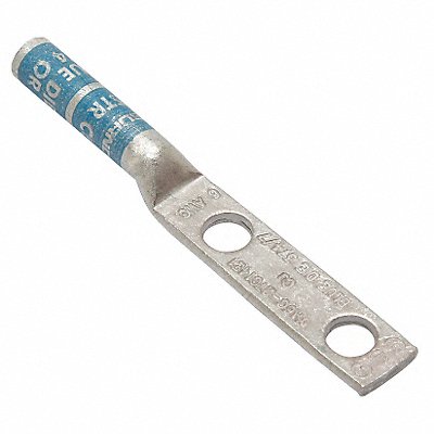 BURNDY YA6C2TC14E1 Two Hole Lug Compression Connector Long Blue 374/7