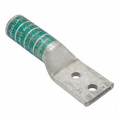 BURNDY YA362TC38 Two Hole Lug Compression Connector Long Green 22/472