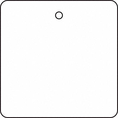 GRAINGER 22CM93 Blank Tag 2 x 2In White PK10