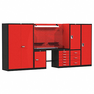 HALLOWELL FKSECURESTORSMS Modular Cabinet Set 78 H 132 W 24 D