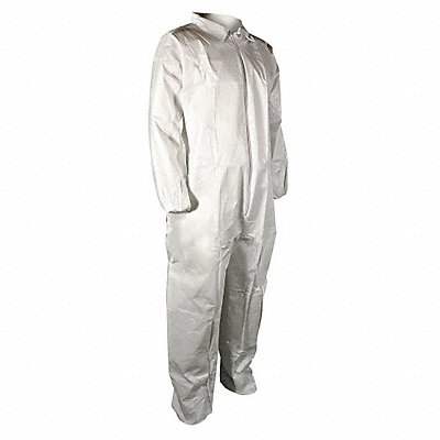 CELLUCAP 5740XXXX Collared Coveralls Whte 4XL Elastic PK25