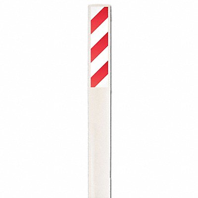 GRAINGER FMK611WTRDWT Flexible Marker Stake Fiberglass Red/Wht/Wht