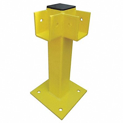 GRAINGER 22DN05 Corner Post 21 in Yellow Steel